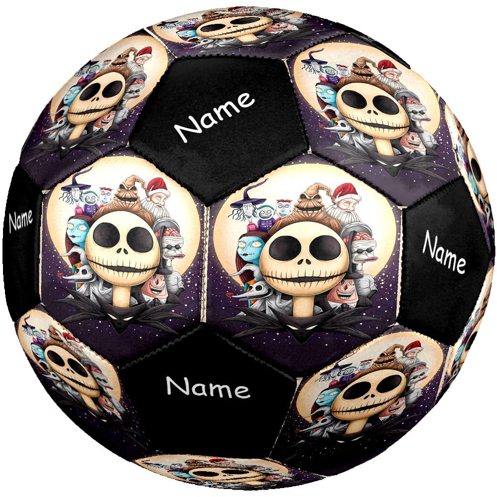 Custom Name The Nightmare Before Christmas Theme Size 5 Soccer Ball, Suitable for Both Indoor and Outdoor Matches, a Gift Suitable for Everyone.