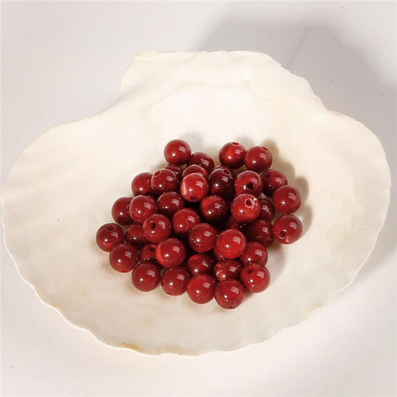 Handmade Beads Acrylic Round Beads Handmade DIY Homemade Hand String Beads Bracelet Necklace Accessories Loose Beads Jewelry Accessories Materials