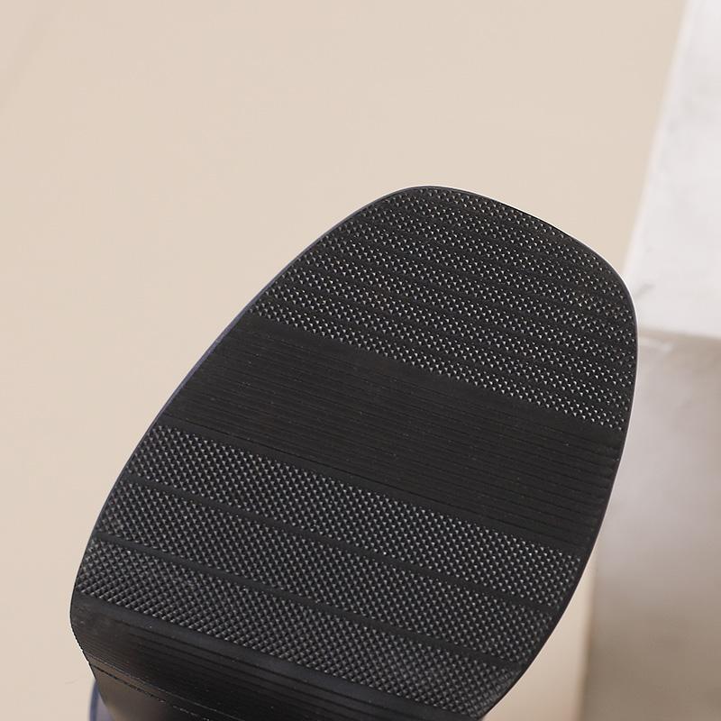 Women's High-heeled Short Boots Autumn and Winter New European and American Style Waterproof Table Thick-heeled Large-size Short Boots