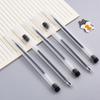20PCS Clear Frosted Gel Pen Student Writing Carbon Black Exam Office Signature School Stationery Supplies