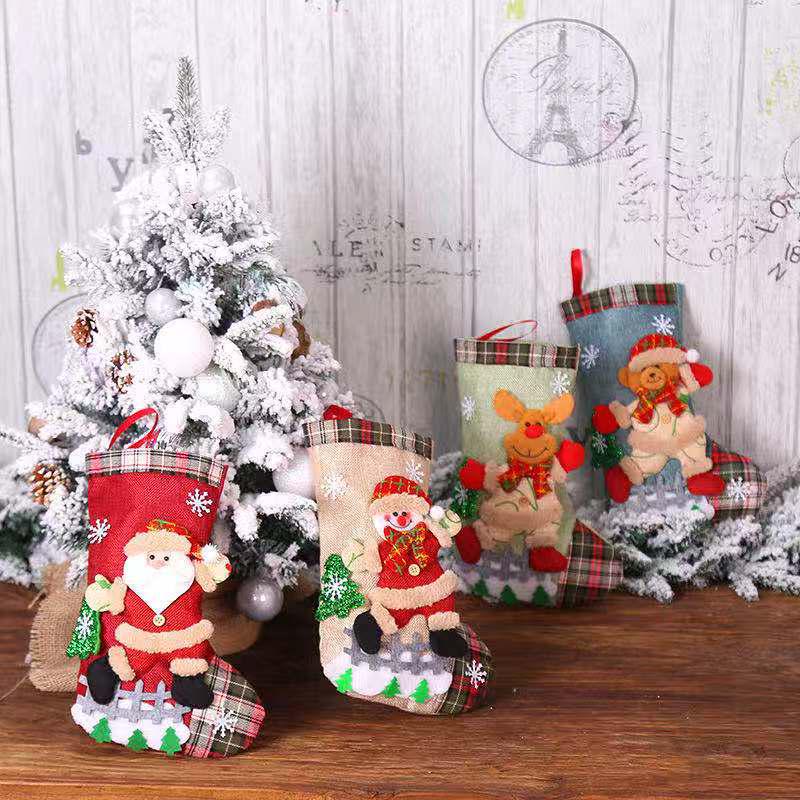 Christmas Stockings and Bedside Gift Bags for Tree Ornaments and Scene Decorations