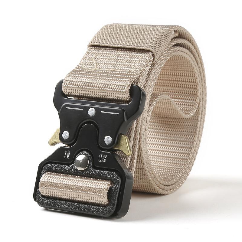 Men's Belt Metal Buckle Outdoor Hunting Multi Function Tactical Belt Combat Survival Marine Corps Canvas Nylon Women Sport Belt