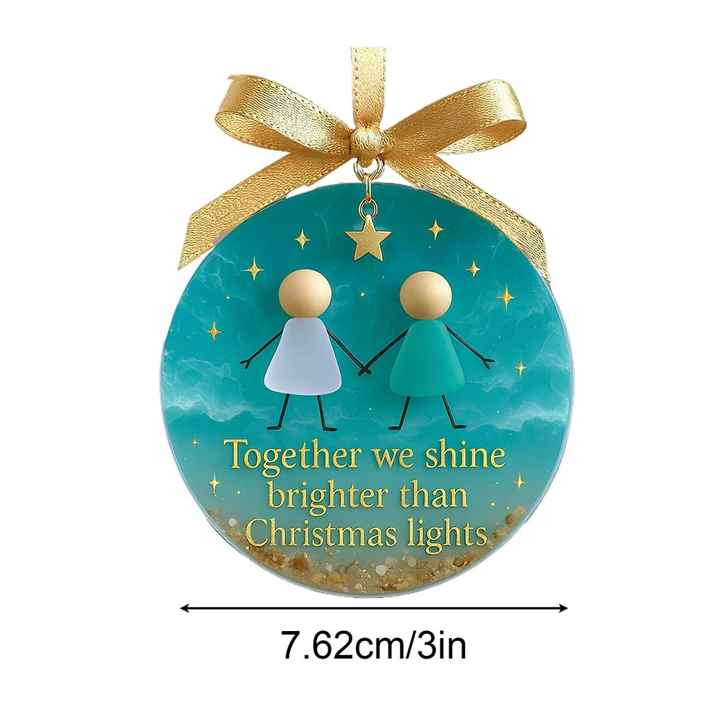 Christmas Friendship Ornaments Friendship Ceramic Pendant Friend Christmas Tree Charm Decorations For Sister Partners College синий