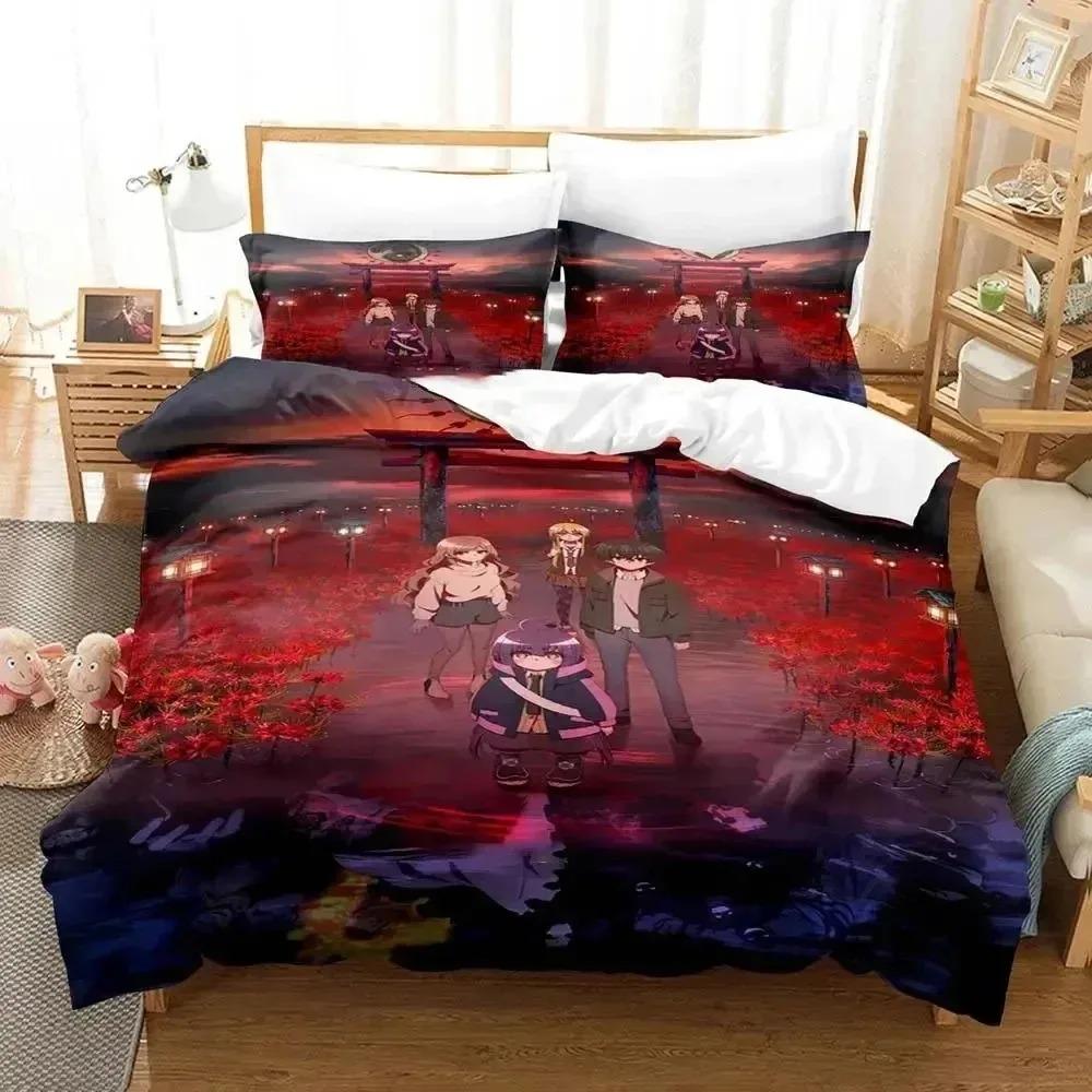 Anime Dark Gathering Bedding Set Duvet Cover Bed Set Quilt Cover Pillowcase Comforter King Queen Size Boys Adult Bedding Set