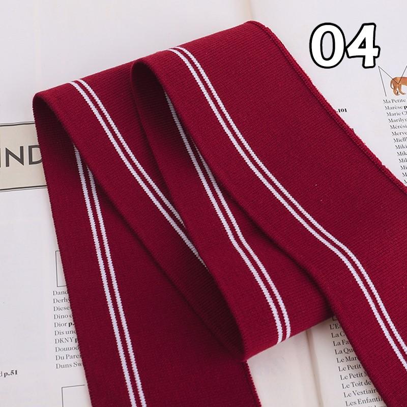 90x6cm Elastic Knitted Fabric DIY Rib Neckline Cuff Hem Knitted Fabric Sewing Baseball Uniform Jacket Clothing Supplies