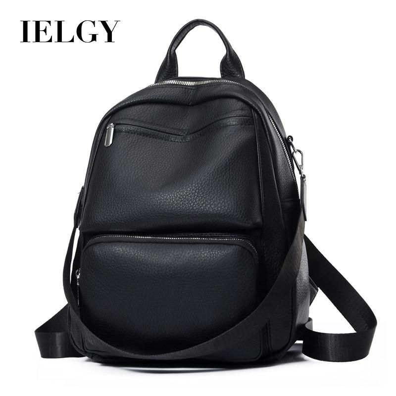 IELGY Solid Color Commuter Backpack, Spring and Summer Fashionable Large-capacity Student Backpack