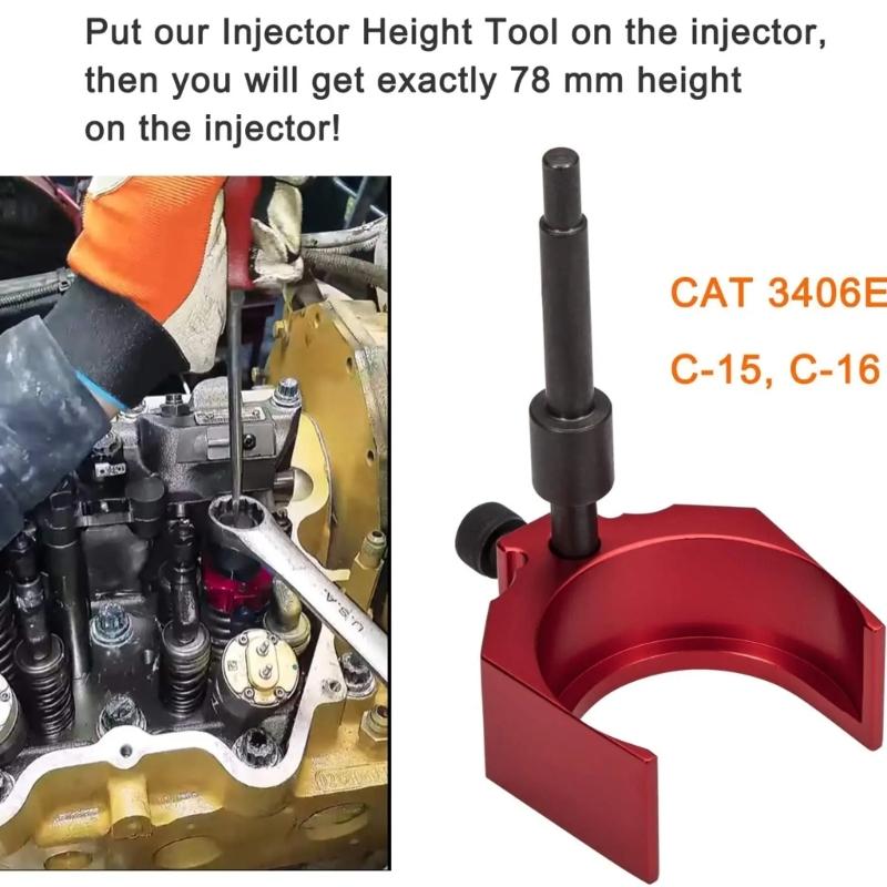 Automatischer Einstellstift, Motor-Durchdrehbuchse für Caterpillar 3406E C-15 C-16 und Werkzeug zur Höheneinstellung der Einspritzdüsen