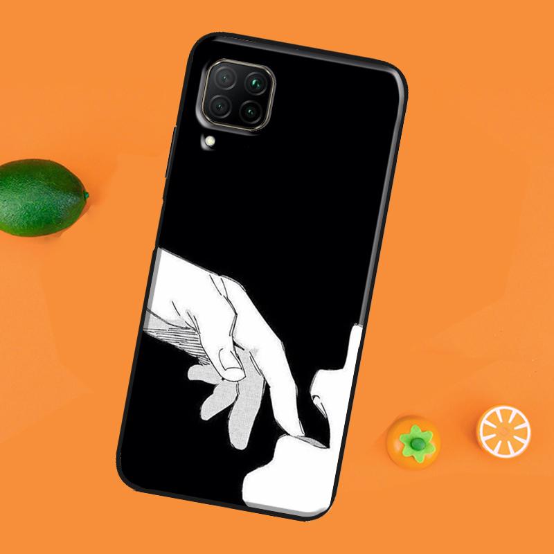 Anime Aesthetic Black Case For Huawei P40 P20 P30 Pro Mate 20 Lite P Smart 2019 Nova 5T Honor 50 Lite 10i 8X 9X
