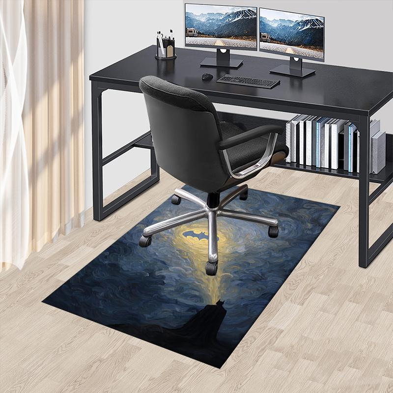 

Batman,Starry Night Office Carpet Chair Mats, Home Decor Dormitory Floor Protector With Anti-Skid Backing, Large Area Coverage, Christmas De 60cm by 90cm