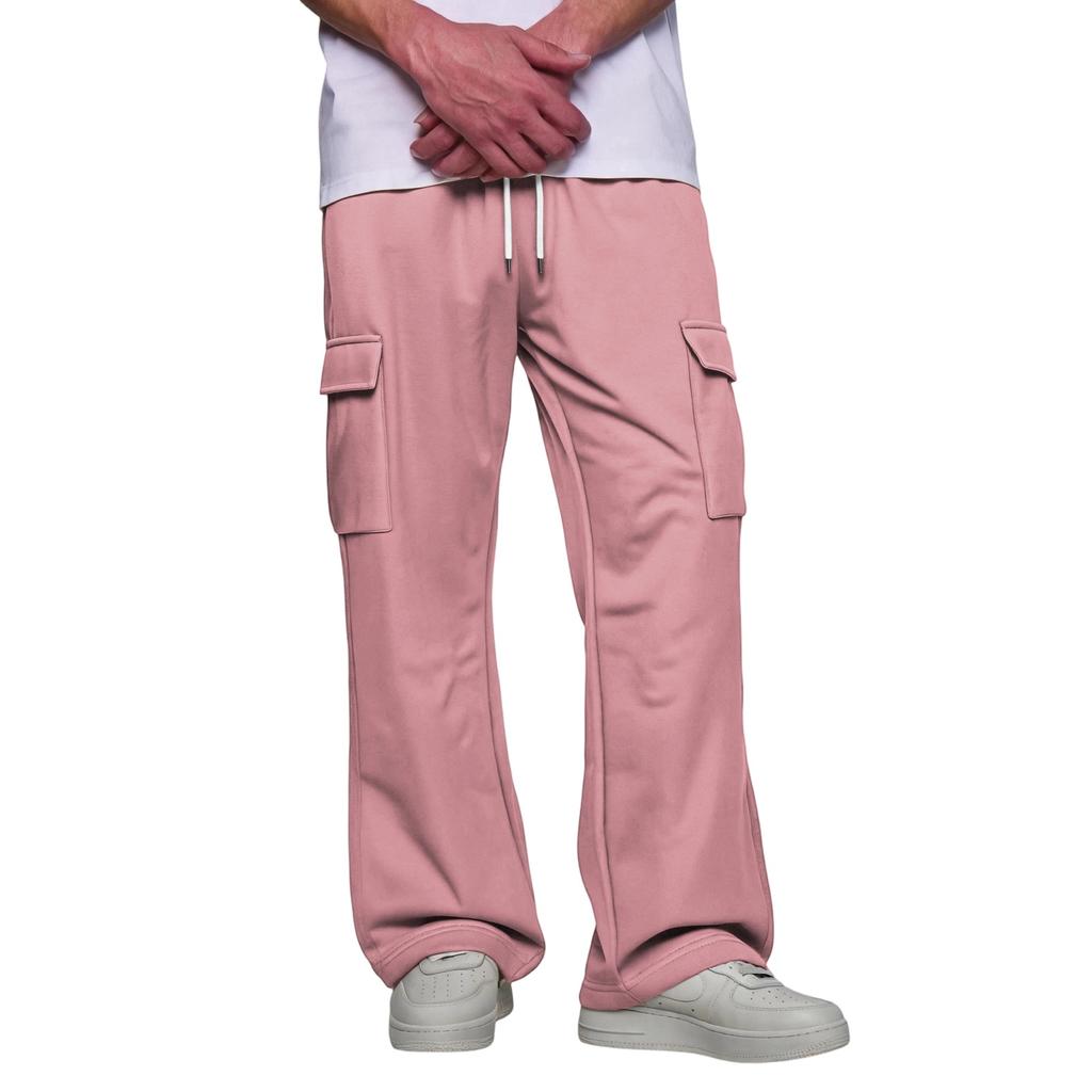 Men's Cargo Pants with Four Pockets Elastic Waist and for Casual Everyday Wear
