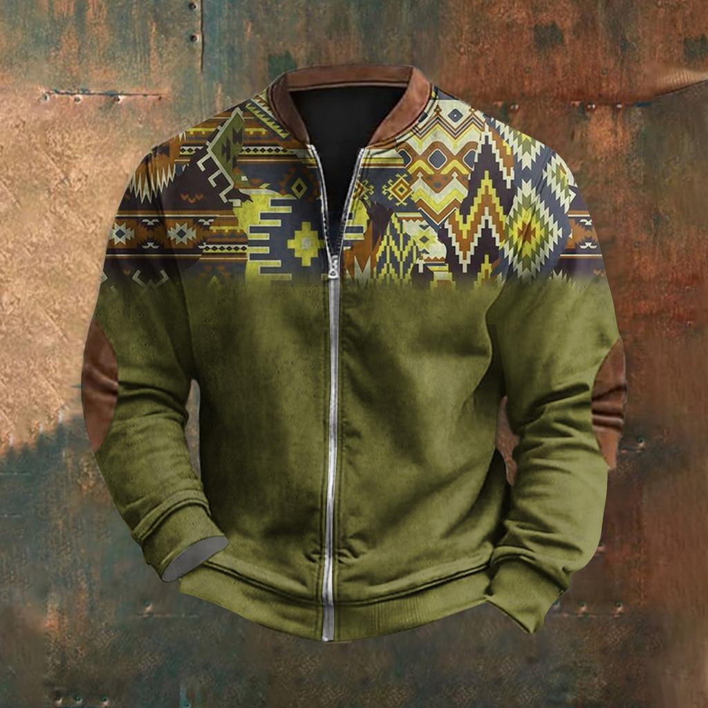 Men's Retro Casual Gradient Printed Sweatshirt