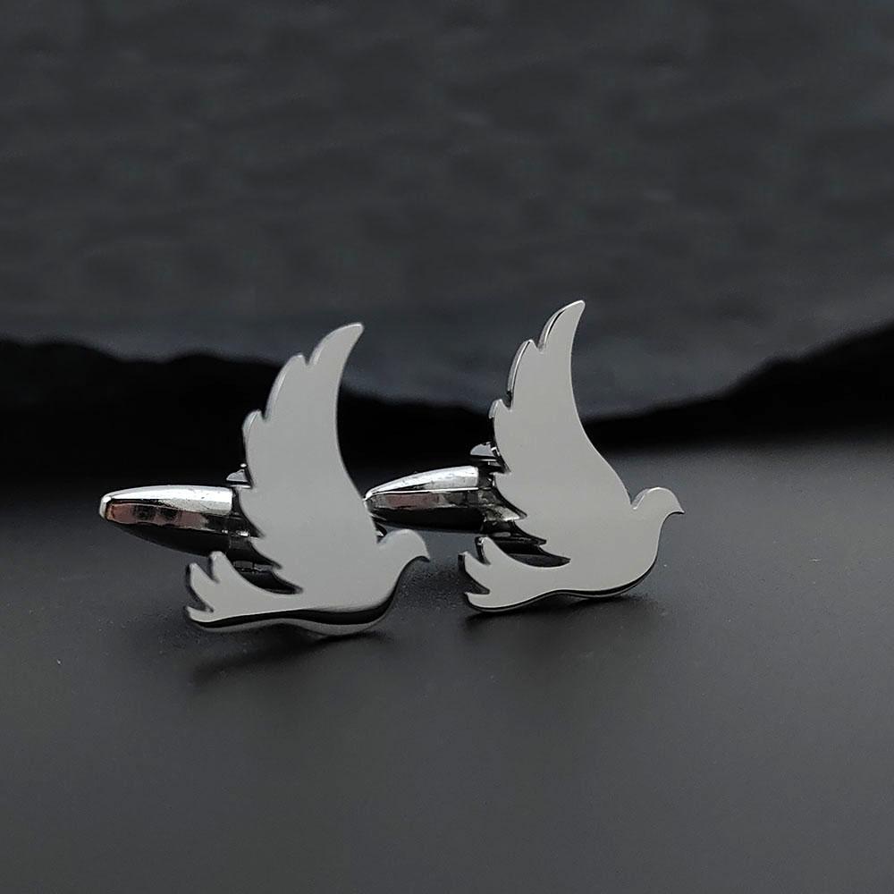 Stainless Steel Hummingbird Brooch Men Cute Animal Design Jewelry Wedding Men's Shirt Suit Badge Lapel Pins Accessory