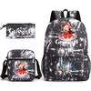 Three-piece Backpack Versatile High School Travel Bag