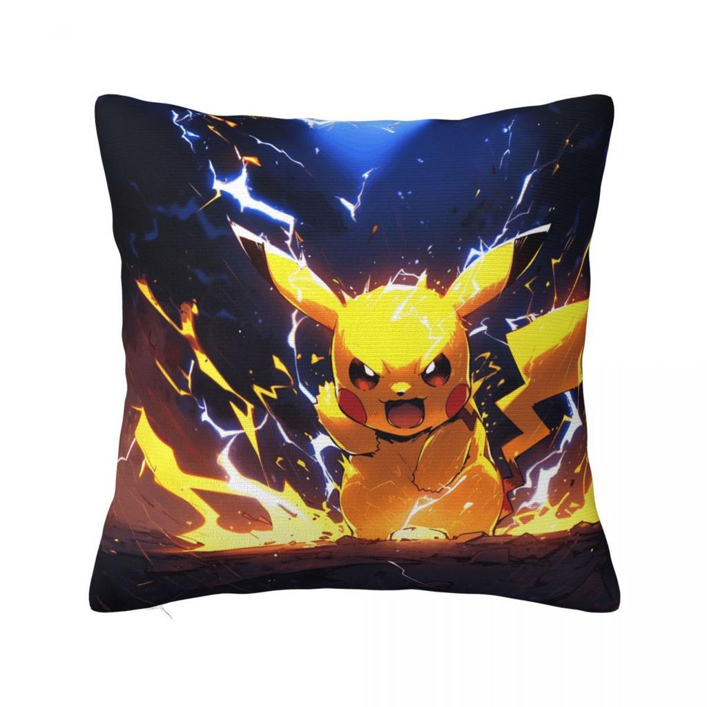 Pikachus Pillowcase Merch Soft Cushion Cover Throw Pillow Cover Home Decor Square Multi-Size