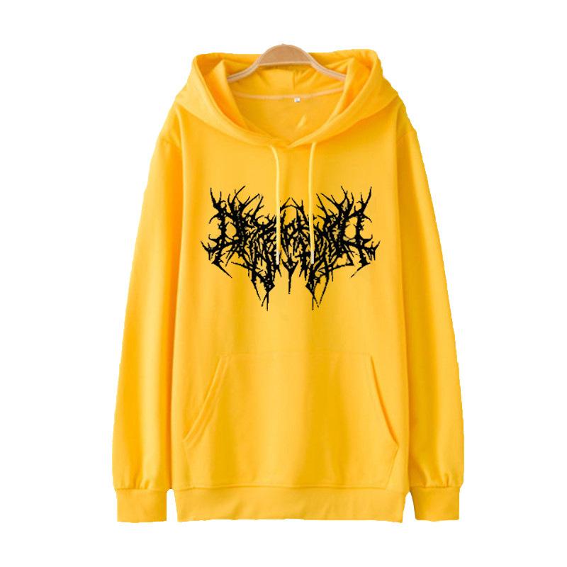Women's Hooded Long Sleeve Sweatshirt Loose Fit Gothic Graphic Print Pullover Top 2022 Winter Hip Hop Vintage Streetwear Hoodie