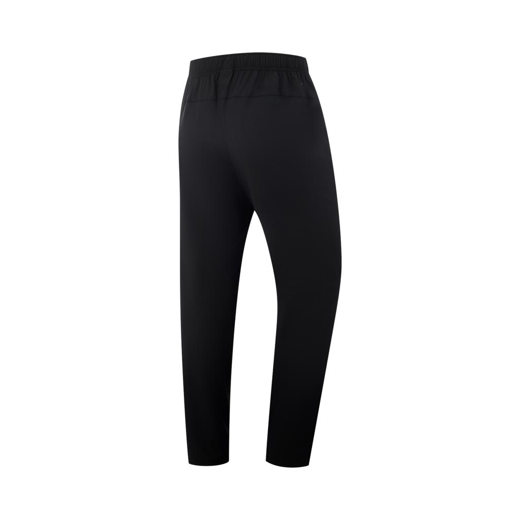 Li-Ning Simple Comfortable Casual Versatile Solid Color Straight Leg Mid Rise Sports Pants Men Pants Black AYKV937-1