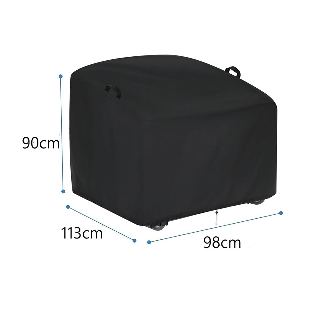 210D Oxford Fabric Rocking Chair Cover 113x98x90cm Waterproof Windproof for Outdoor Rocking Lounger Swivel Chairs