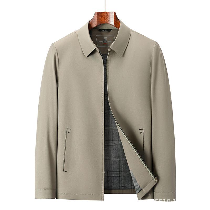 

Executive Jacket Men s High Quality Non-Iron Jacket Versatile Spring and Autumn New Daddy s Lapel Top Men XXXXL