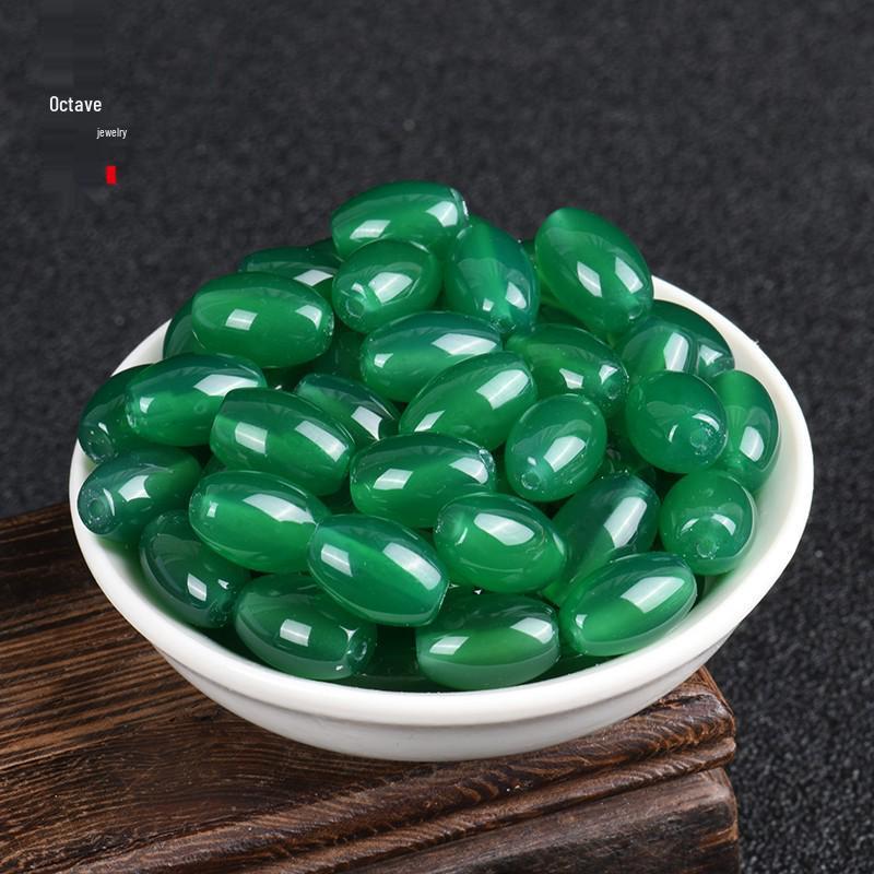 

Желтый и красный агат овальные рисовые бусины для DIY украшений ручной работы Standard