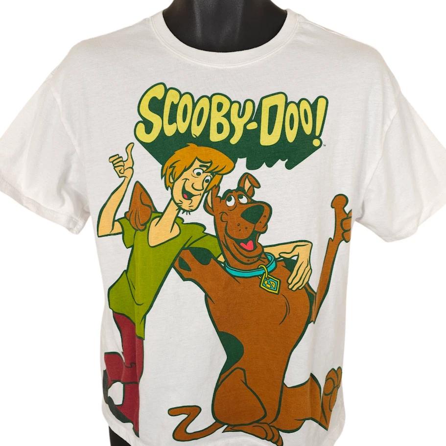 Scooby Doo 100% Cotton T-shirt Mens Tees Top Mens Size Medium White Cartoon Hanna Barbera 4XL