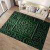 Green Celtic Knot Pattern Carpet with 3D Effect, Modern Home Decor Suitable for use as an anti-slip for living room bedroom sofas
