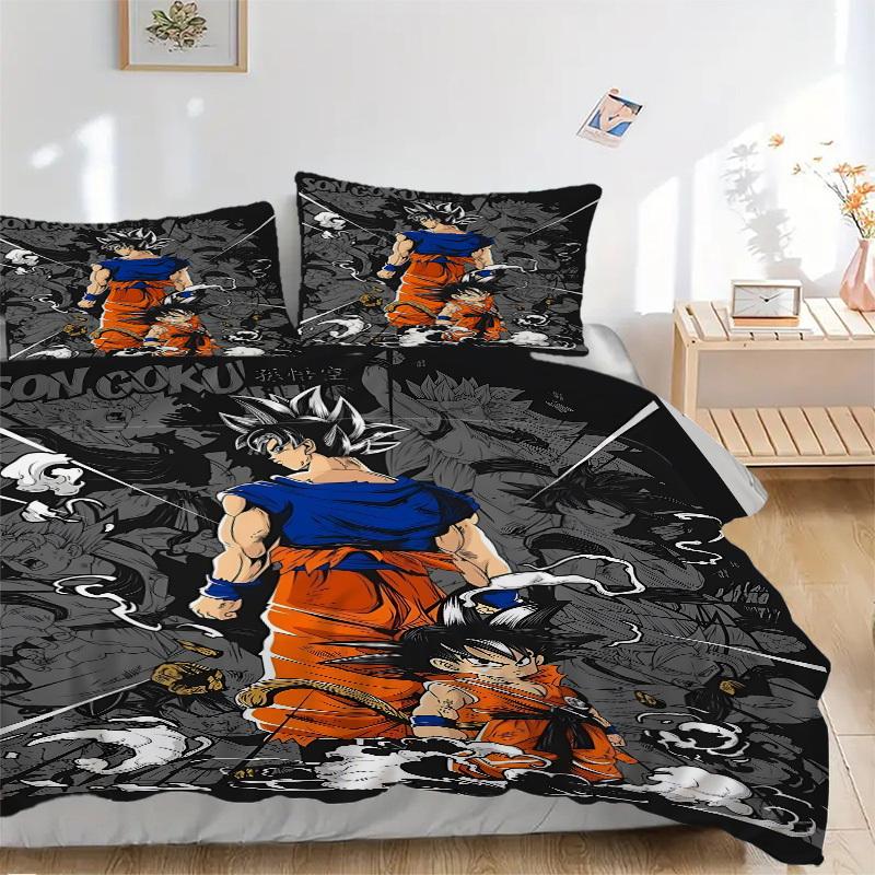 3 st DragonBallZ, Goku Sängkläder. Mjuk och bekväm utan kärna (1x Påslakan + 2x Örngott) yy251010133