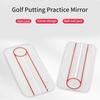 Golf Mini Putting Mirror Acrylic Golf Alignment Training Kits Teaching Equipment Putting Postures Correction Tool