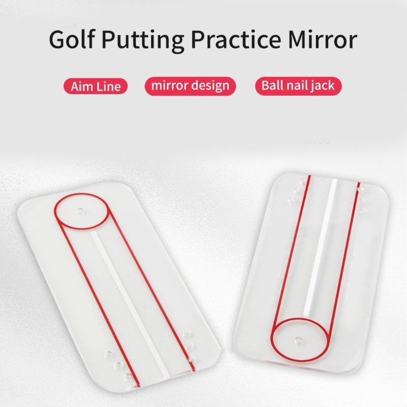 Golf Mini Putting Mirror Acrylic Golf Alignment Training Kits Teaching Equipment Putting Postures Correction Tool