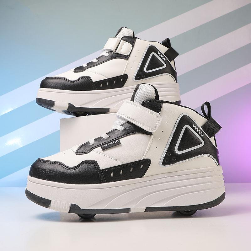 Children's Four-wheeled Roller Skates Unisex Double-row Roller Skates Shoes with Wheels Speed Sneaker for Kids Birthday Gifts