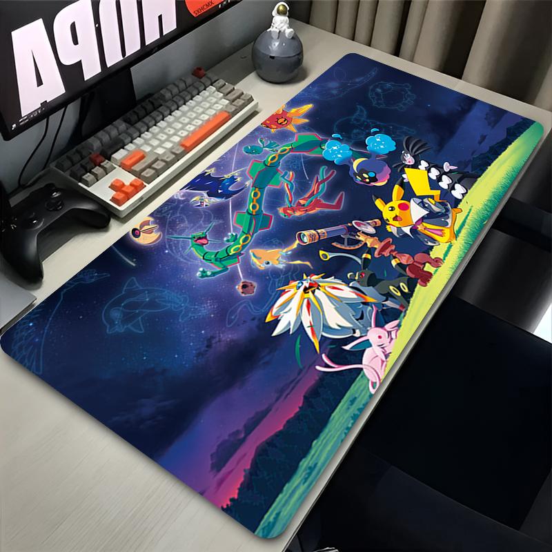 Mouse Pad Large Ppokemon PC Gaming Accessories Rubber Mousepad Desk Mat Locking Edge Gamer Carpet Ppikachu Mouse Pads 800x400x2mm