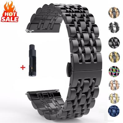 22mm Universelles Edelstahl-Metallarmband für Huawei Watch GT 6 Pro 46mm GT6/GT5/GT4 46mm 20mm für Samsung Galaxy Watch 7 6 5 4