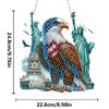 Acrylic 2D/Flat DIY Independence Day Special Shape Diamond Art Pendant Diamond Painting Set Window Hanging Art for Home Decor