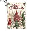 2D Flat, 2D Flat 1pc Festive Christmas Tree Welcome Garden Flag Green Outdoor Garden Flag No Flag Pole for Porch Decoration Yard Decoration Garden Out