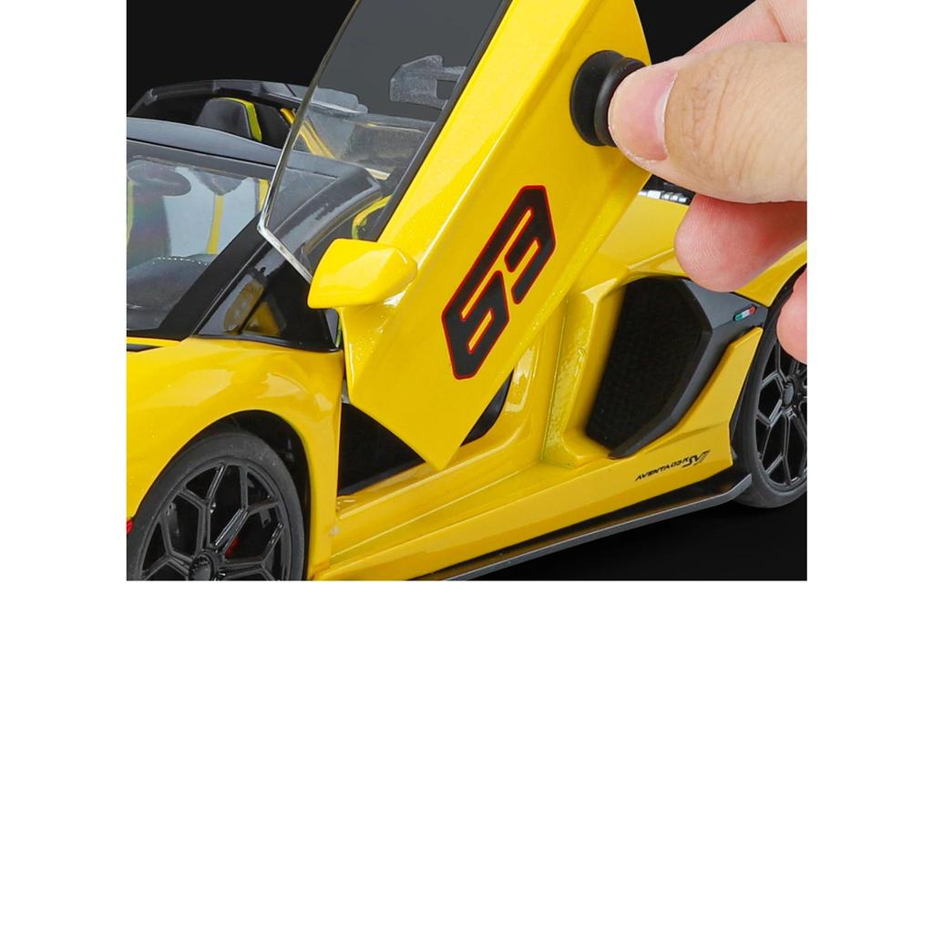 1/18 Lamborghini Aventador SVJ63 Removable Convertible Version Supercar Alloy Metal Diecast Model Car Outdoor Decoration Ornament Collection