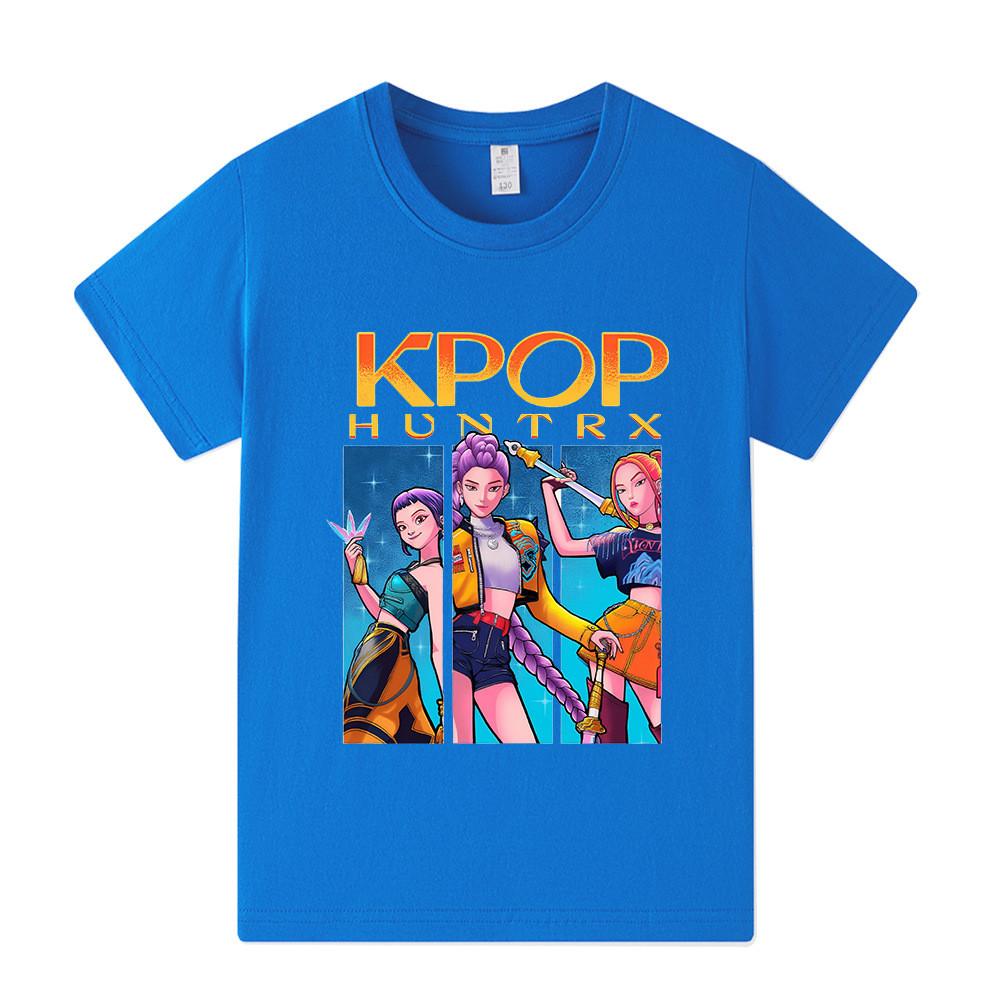 A1211 Kids Boys Girls Kpop Rumi Zoey Mira Print Short Sleeves T-shirt