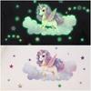 Luminous Cute Dreamy Cartoon Unicorn Wall Sticker Baby Room Children Bedroom Dormitory Wall Creative DIY Glow In Dark Decoration