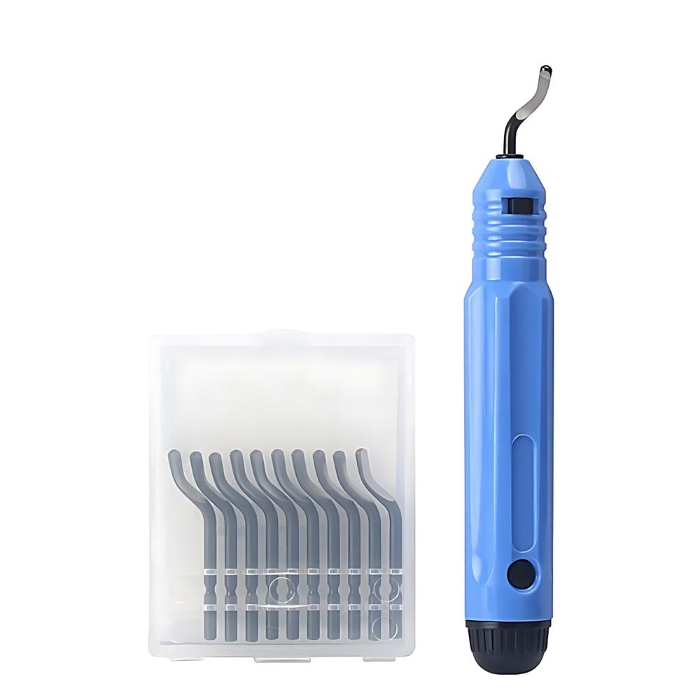 Trimming Knife Scraper Edge Deburring Head Cutters Set Burr Remover Hand Tool for Wood Plastic Handle with Blade