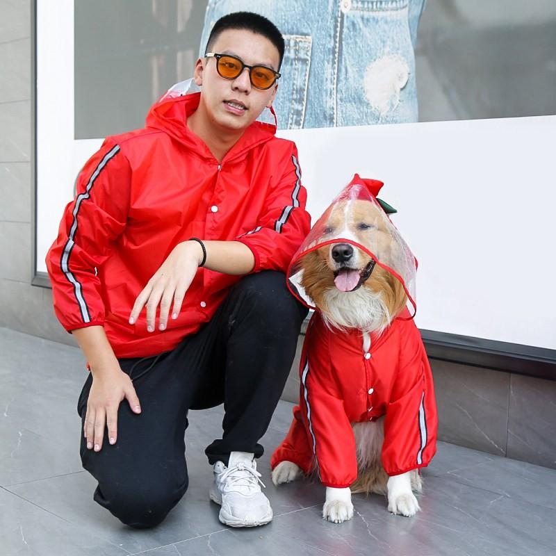 Waterproof 4-Leg Pet Raincoat Small Medium Large Dogs Cats Schnauzer Bichon Frise All Outdoor Use