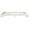 Bed Frame White 140 x 200 cm Solid Pine Wood