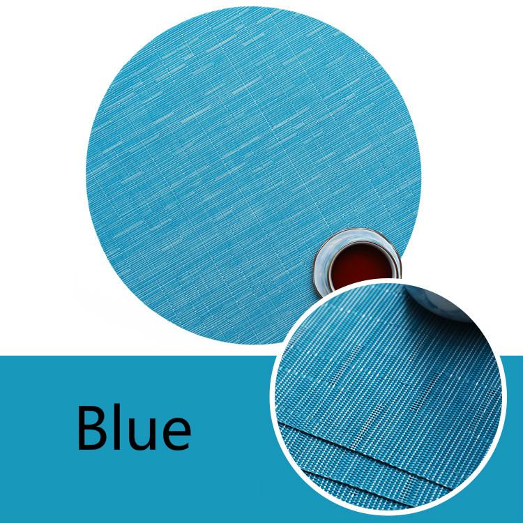 PVC Mat Nordic Style Round Printed Dining Table Cushion Heat Resistant Insulation Western-Style Plac