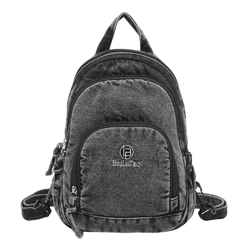 Lightweight Denim Backpack Women's Outdoor Travel Multifunctional Chest Bag Shoulder Crossbody Bag