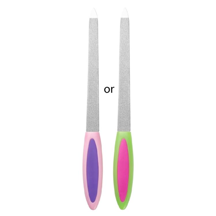 

Double Sided Nail File Metal Buffer Stainless Steel Manicure Pedicure Tools 1