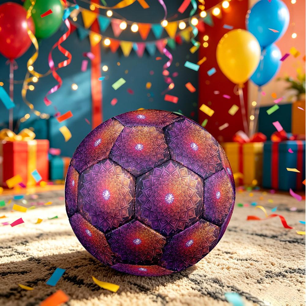 1pc Cosmic Mandala Size 5 Soccer Ball Professional Match Training Football Indoor &Outdoor Sports Ball Training Ball Lightweight Durable y7