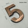 Antique Bronze Hotel Door Number Plate - 10cm, Self-Adhesive, Electroplated Brushed Finish