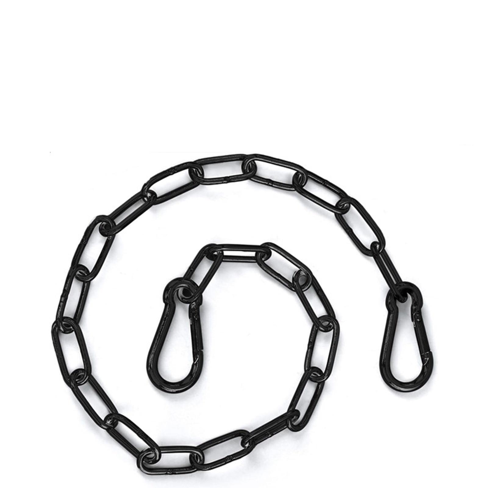 

23.6 Gym Fitness Cable Extension Chain, 304 Stainless Steel Cable Machine Extension Accessory, Workout Chain for Home Gym Replacement one size чорний