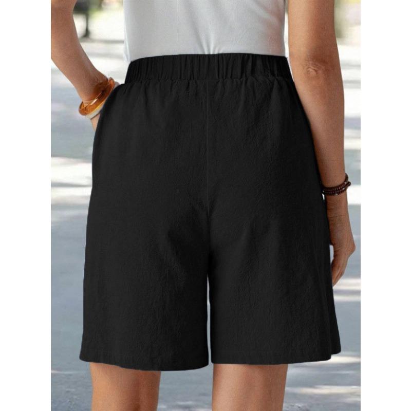 DAFIFY Women's Fashion Casual Solid Color Print High Waist Sport Shorts