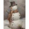 Retro Weihnachts-Wandkunst Leinwandbild Winter Weihnachtsmann Elch Schneemann Baum Geschenke Heimdekoration