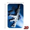 Tactical AR Rifle Tin Sign Metal Wall Art Silver for Gun Man Cave Bar Garage