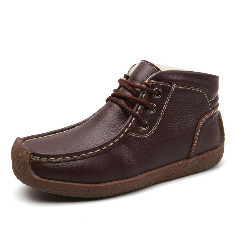 

Осень и зима повседневные кожаные средние топы хлопковые на плоской подошве на шнуровке низкие хлопковые туфли женские однотонные с круглым носком локомотивные 40