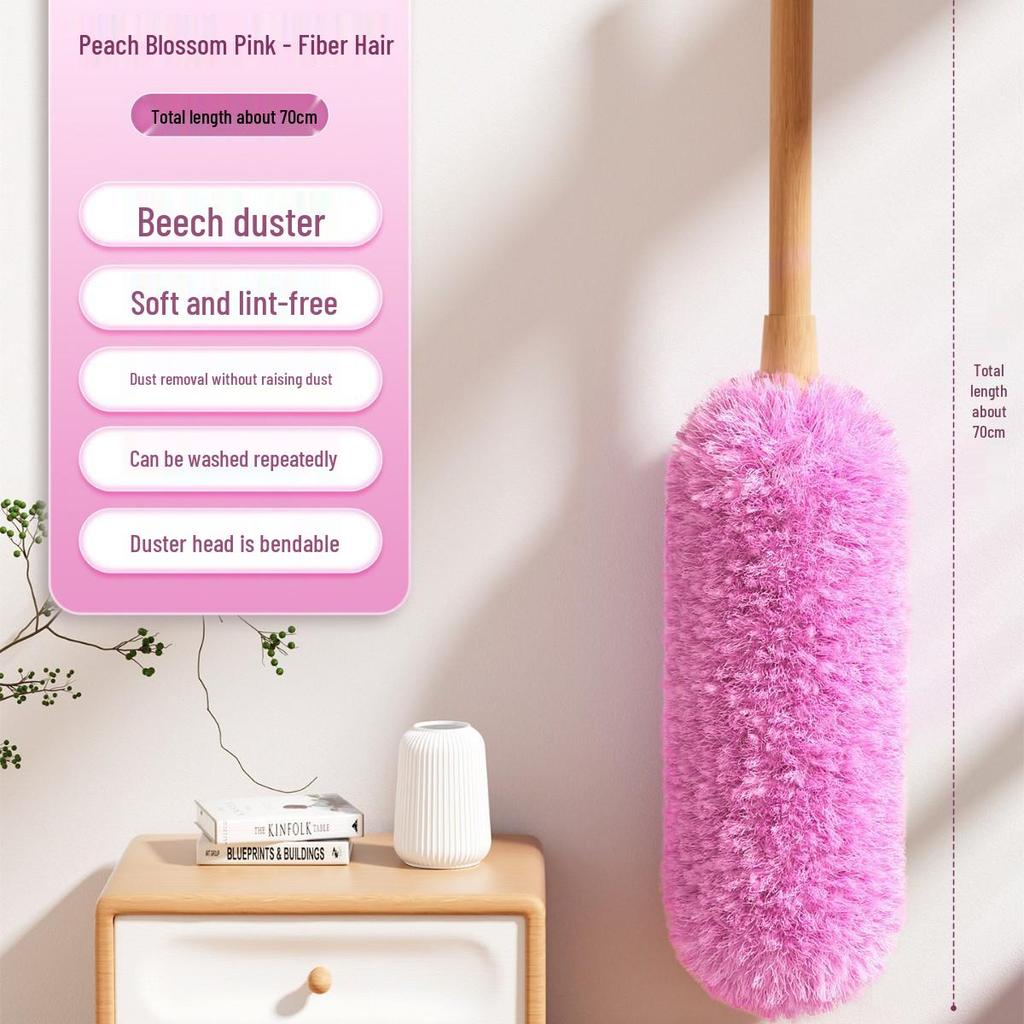 Retractable Static Wool Feather Duster for Household and Car Cleaning